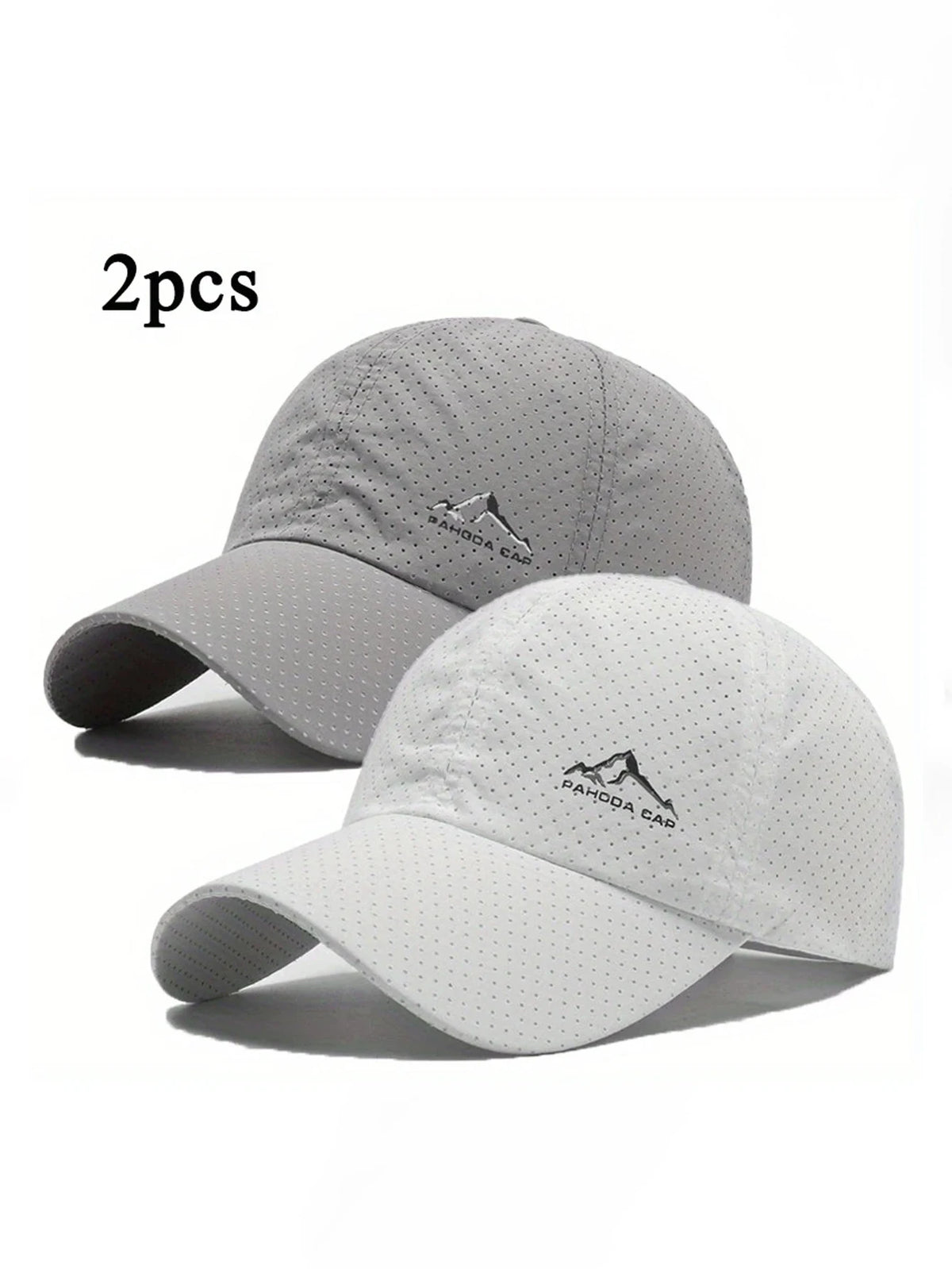 2pcs Sports Baseball Cap, Snow Mountain Print, Quick-drying, Spring Summer Leisure, D Suitable for Both Men and Women